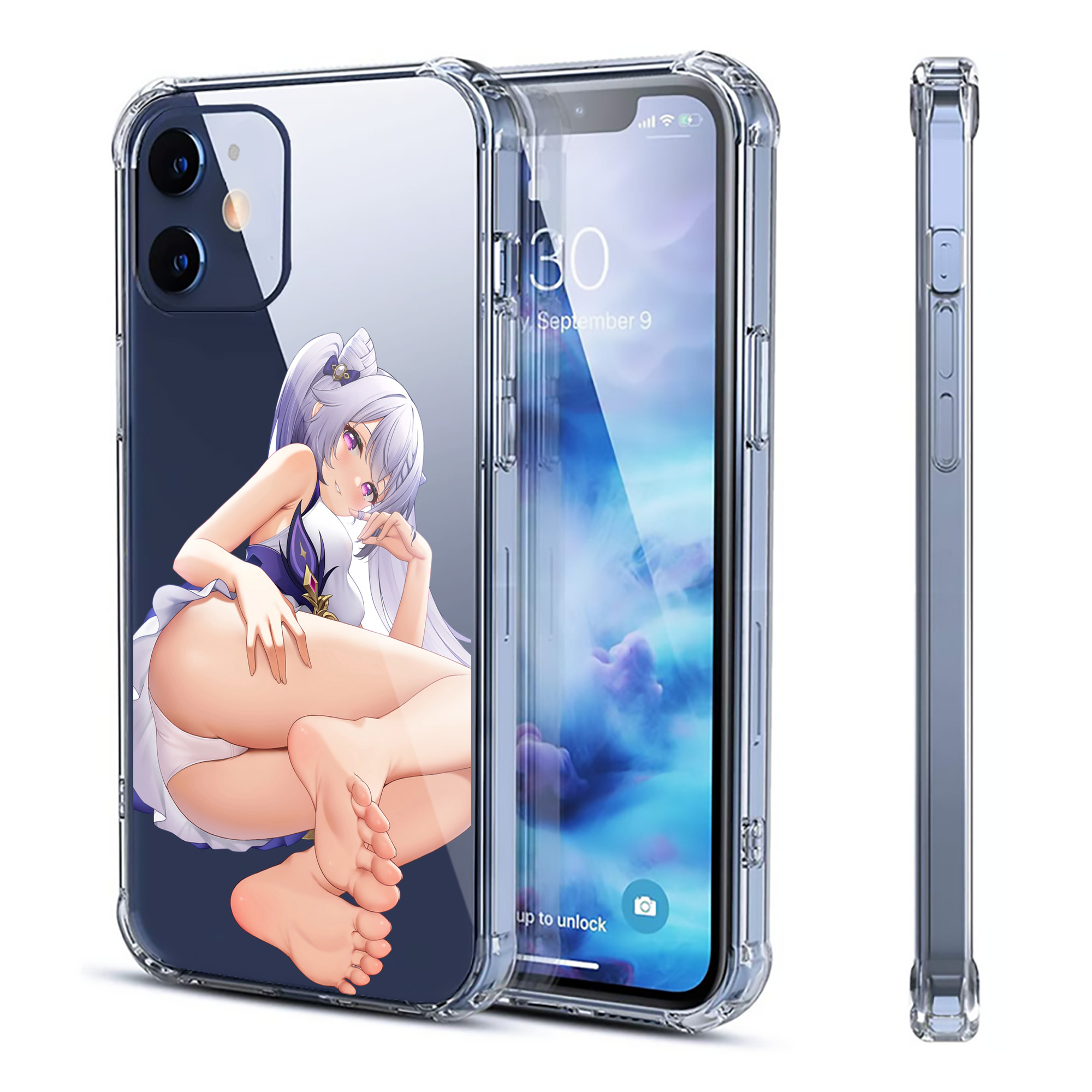 げんし神 刻晴 こくせい genshin Kokusei 【iPhone 12シリーズ対応】透明スマホケース（クリアソフトケース）